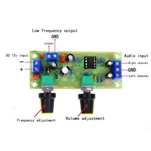 10 - 24VDC 22 - 300 Hz aşağı tezlikli aktiv səs filteri (low pass filter)