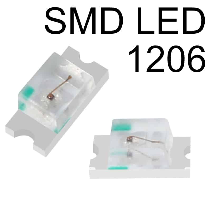 SMD 1206 LED Qırmızı, Sarı, Mavi, Ağ, İsti Ağ, Narıncı